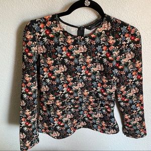 Zara Woman Floral Long Sleeve Blouse